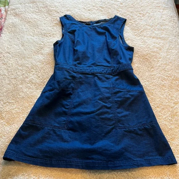 lush denim dress Lush Denim Spaghetti Strap Dress With Crocheted Details